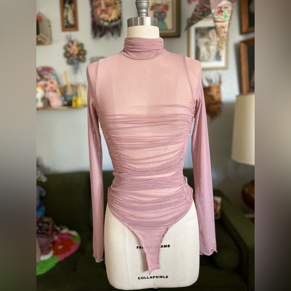 Free people under it all sheer mesh bodysuit